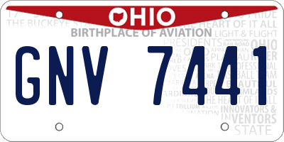 OH license plate GNV7441
