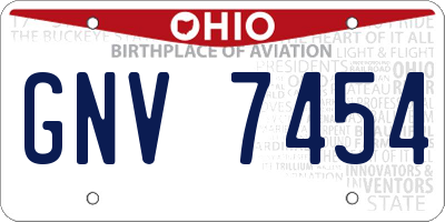 OH license plate GNV7454