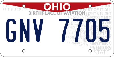 OH license plate GNV7705