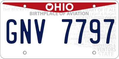 OH license plate GNV7797