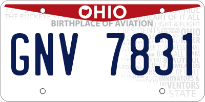 OH license plate GNV7831