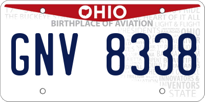 OH license plate GNV8338
