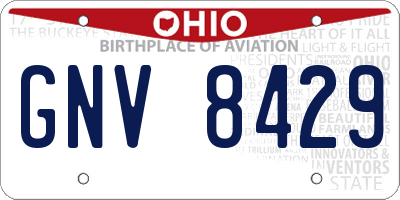 OH license plate GNV8429