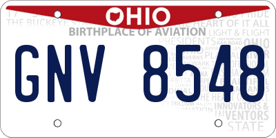 OH license plate GNV8548