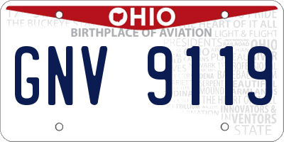 OH license plate GNV9119