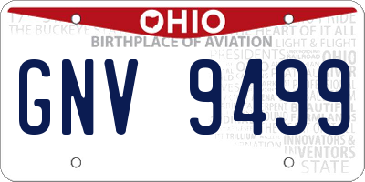 OH license plate GNV9499