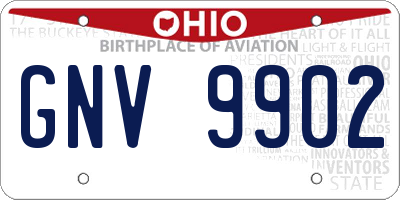 OH license plate GNV9902
