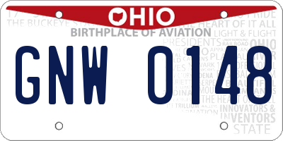 OH license plate GNW0148