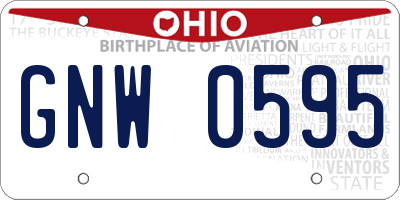 OH license plate GNW0595