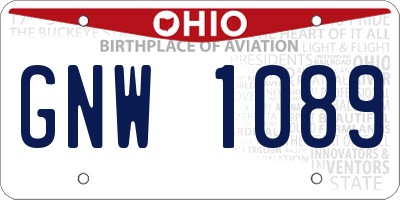 OH license plate GNW1089