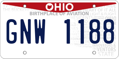 OH license plate GNW1188