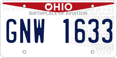 OH license plate GNW1633