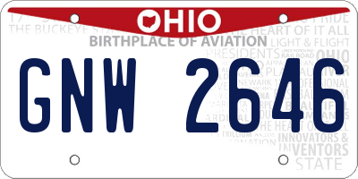 OH license plate GNW2646