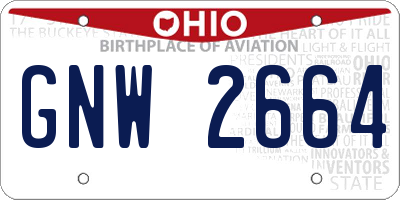 OH license plate GNW2664