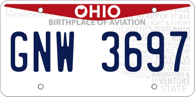 OH license plate GNW3697
