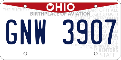 OH license plate GNW3907