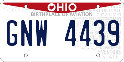 OH license plate GNW4439