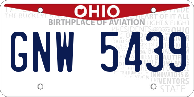 OH license plate GNW5439