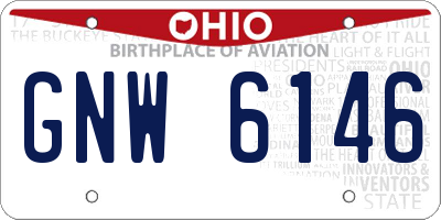 OH license plate GNW6146