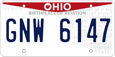 OH license plate GNW6147