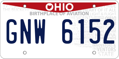 OH license plate GNW6152