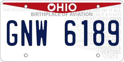 OH license plate GNW6189