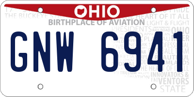 OH license plate GNW6941