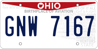 OH license plate GNW7167