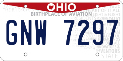 OH license plate GNW7297