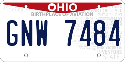 OH license plate GNW7484