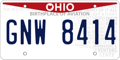 OH license plate GNW8414