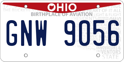 OH license plate GNW9056