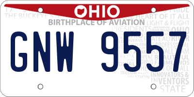 OH license plate GNW9557