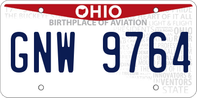 OH license plate GNW9764