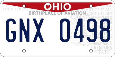 OH license plate GNX0498
