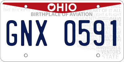 OH license plate GNX0591