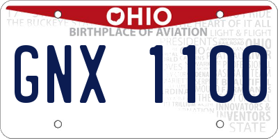 OH license plate GNX1100