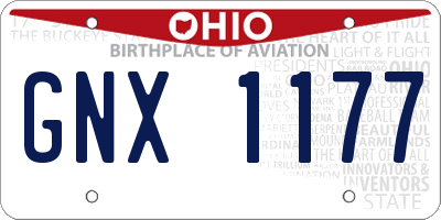 OH license plate GNX1177