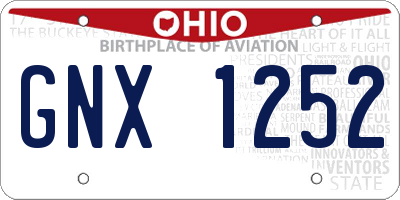 OH license plate GNX1252