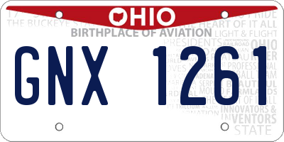 OH license plate GNX1261