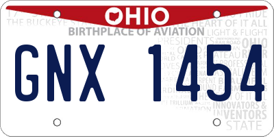 OH license plate GNX1454