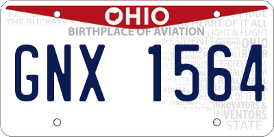 OH license plate GNX1564