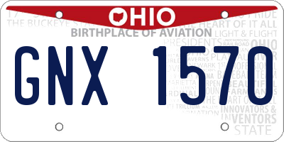 OH license plate GNX1570