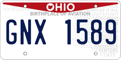 OH license plate GNX1589