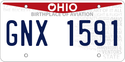 OH license plate GNX1591