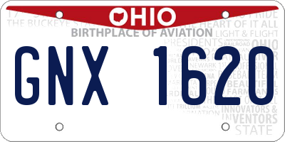 OH license plate GNX1620
