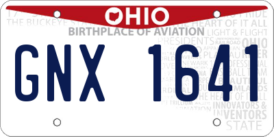 OH license plate GNX1641