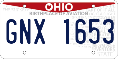 OH license plate GNX1653