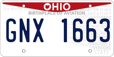 OH license plate GNX1663