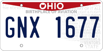 OH license plate GNX1677